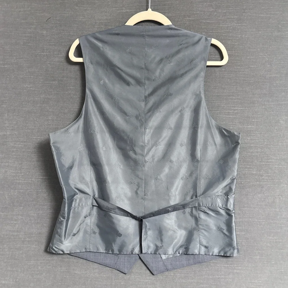 Jos A Bank Suit Vest M Gray Wool Brrr Comfort Business Classic 40-42